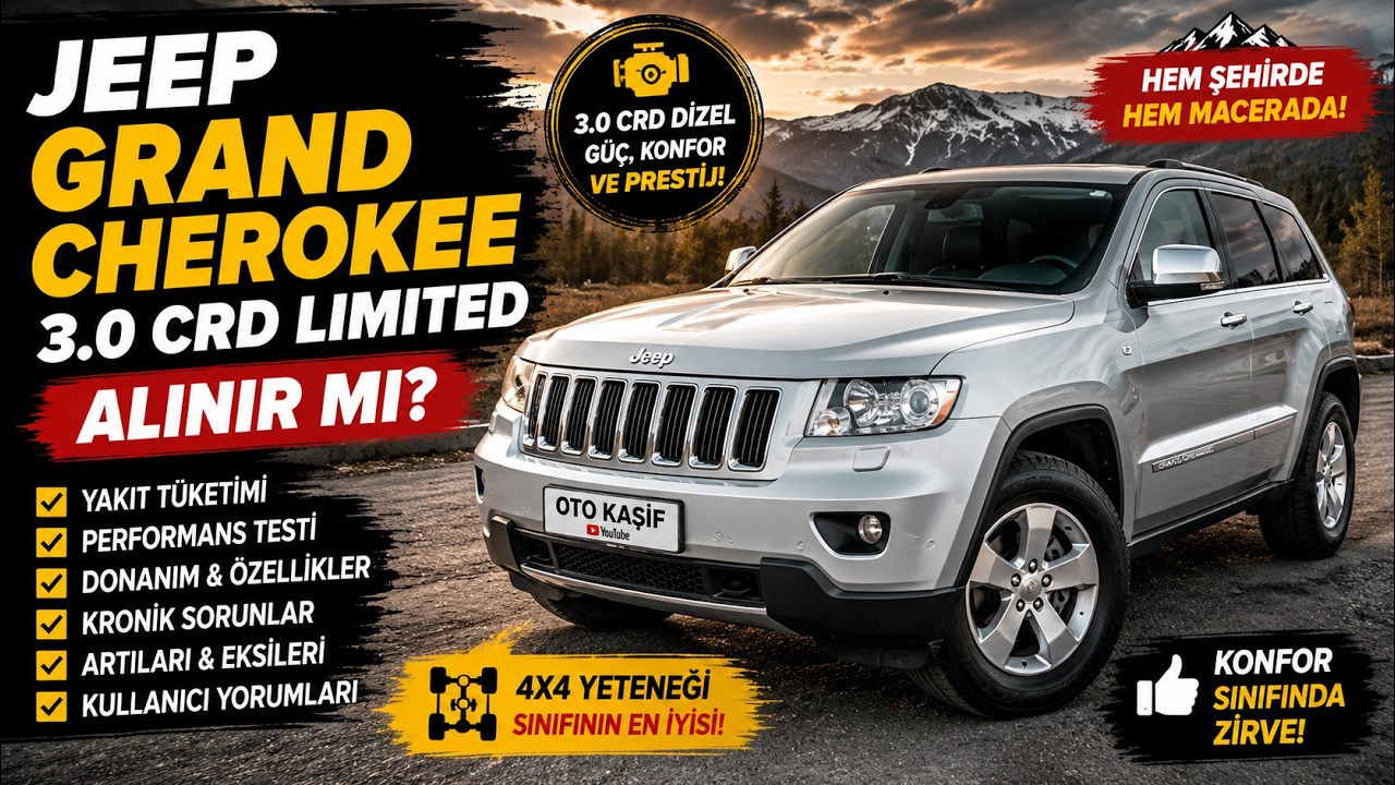 Jeep Grand Cherokee  3.0 CRD Detaylı İnceleme ve Test Sürüşü | Limited