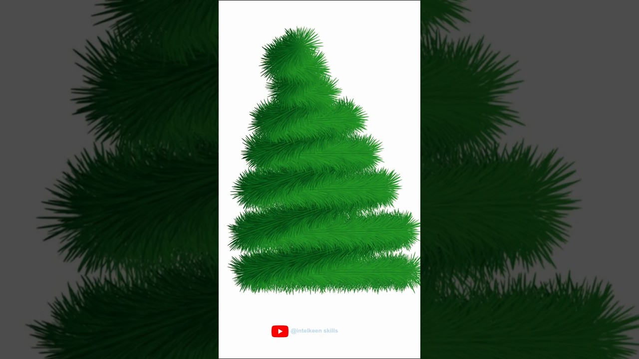 Create a Christmas Tree in Adobe illustrator | intelkeenskills 🎄 #christmastree  #illustration