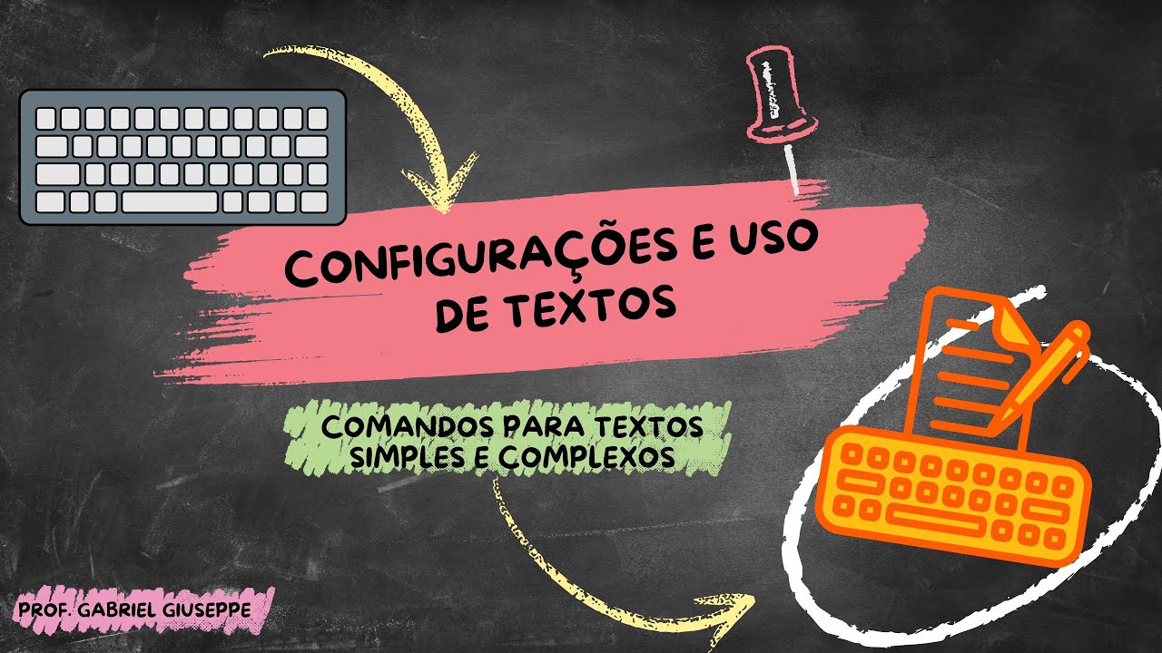 Configuração e uso de textos em projetos