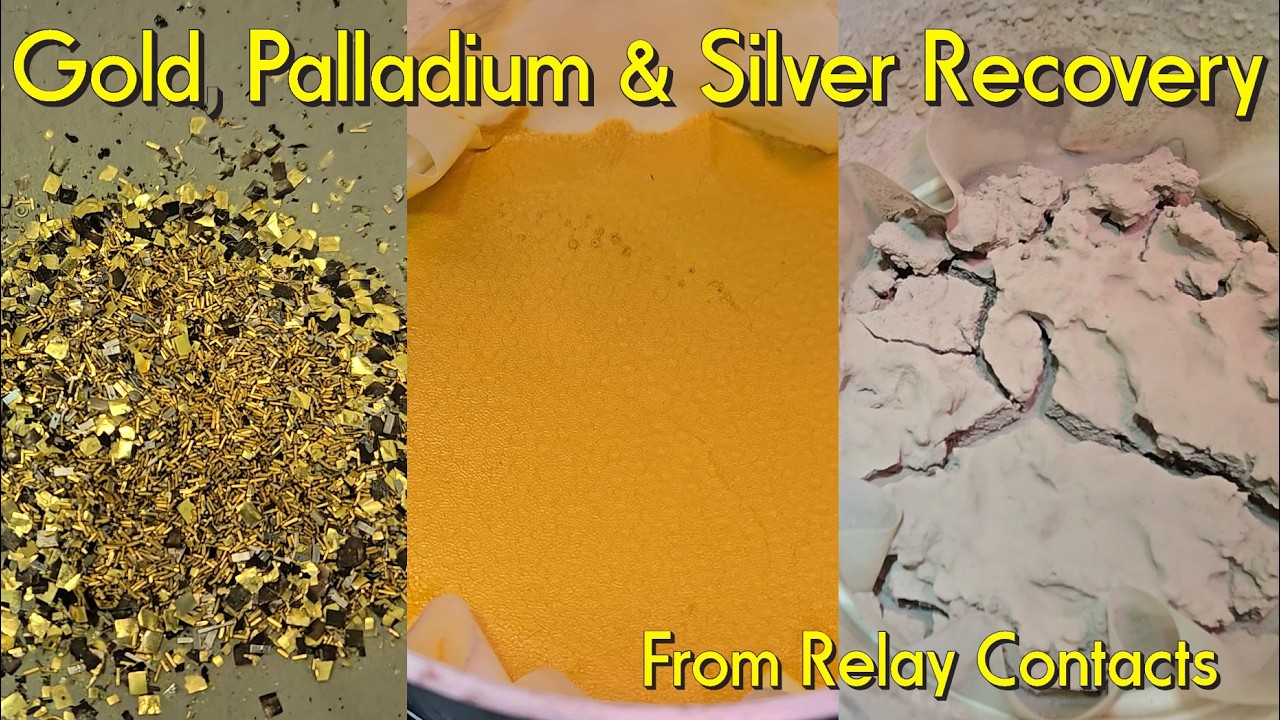 Gold Palladium & Silver Recovery From Contacts #silver #silverbullion #bullion #experiment #gold