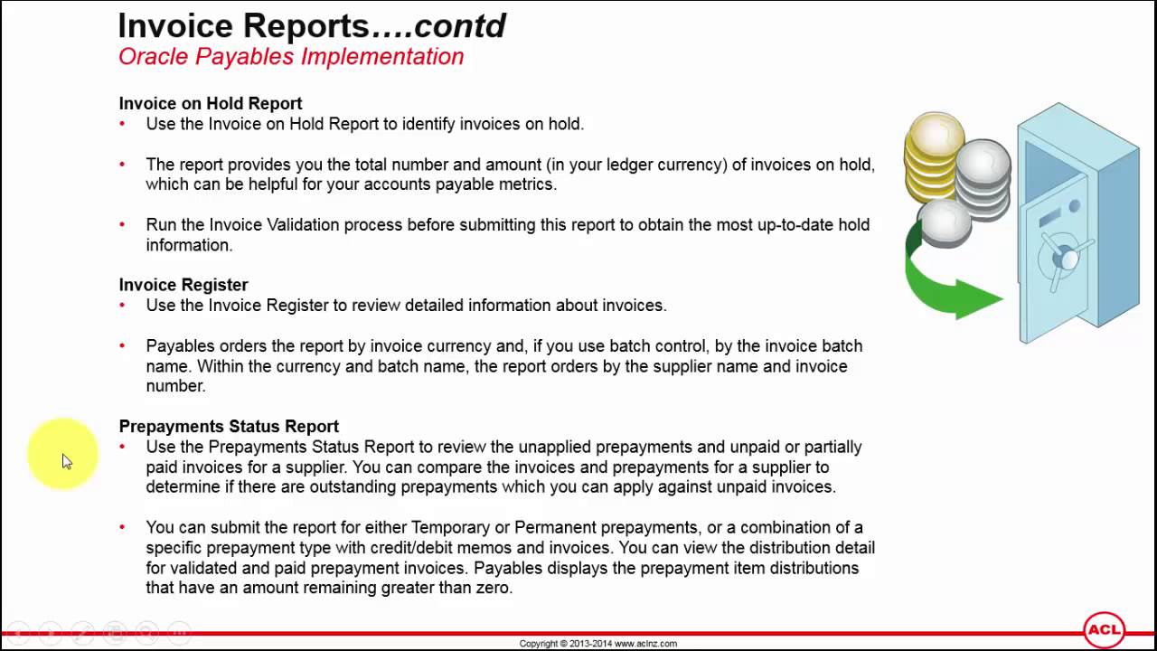 Invoice Reports in Oracle Payables (on Oracle EBS R12.2.3)