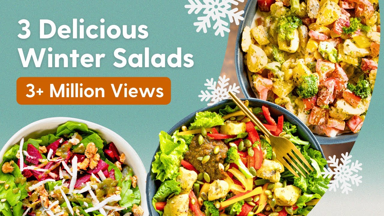 स्वादिष्ट सलाद कैसे बनाएं | 3 Healthy & Easy Salad Recipes for Winter