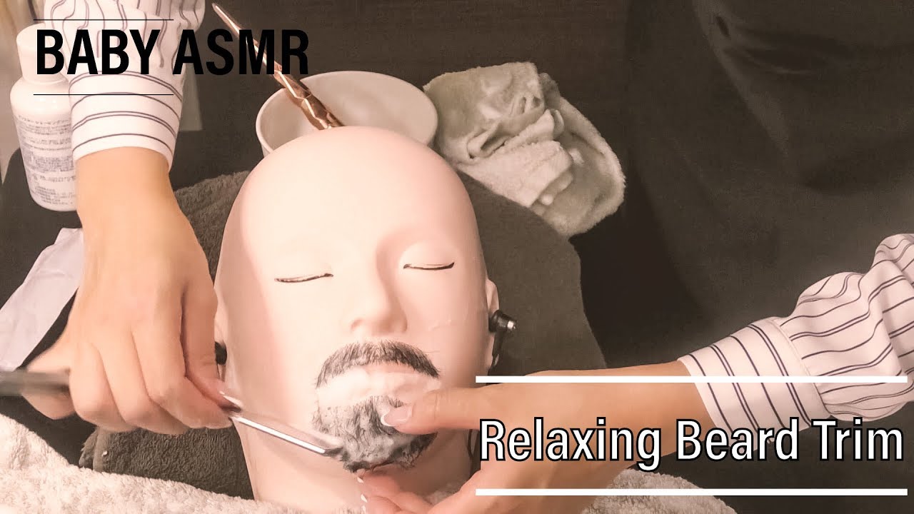 ASMR🧔関西のとあるヒゲ剃り店ロールプレイ 〜Relaxing Beard Trim RP〜