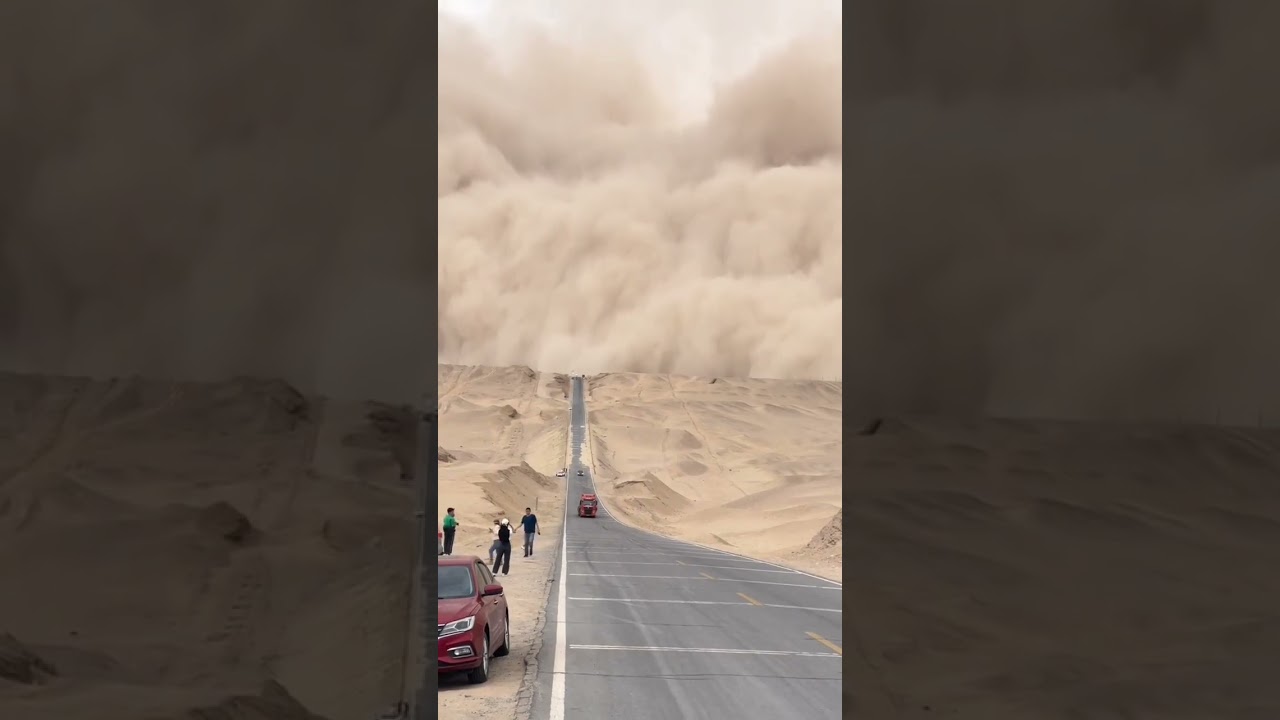 Sandstorm Devastation: Witnessing Destruction in the Sand Dunes"