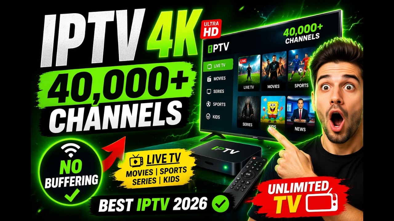 Best IPTV Service 2026 🔥 Ultra 4K / 8K IPTV Subscription | No Buffering