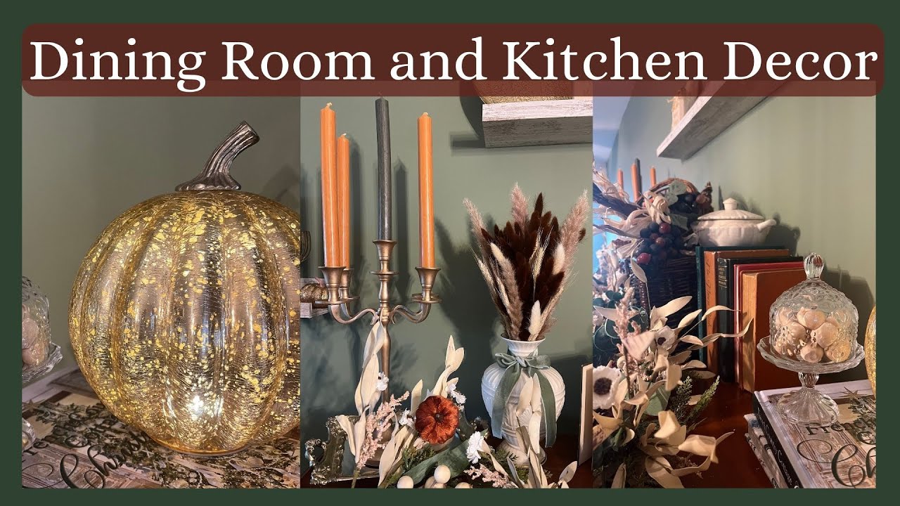 Fall Decorate With Me || Dining Room And Kitchen Decor || Cottage Core Aesthetic