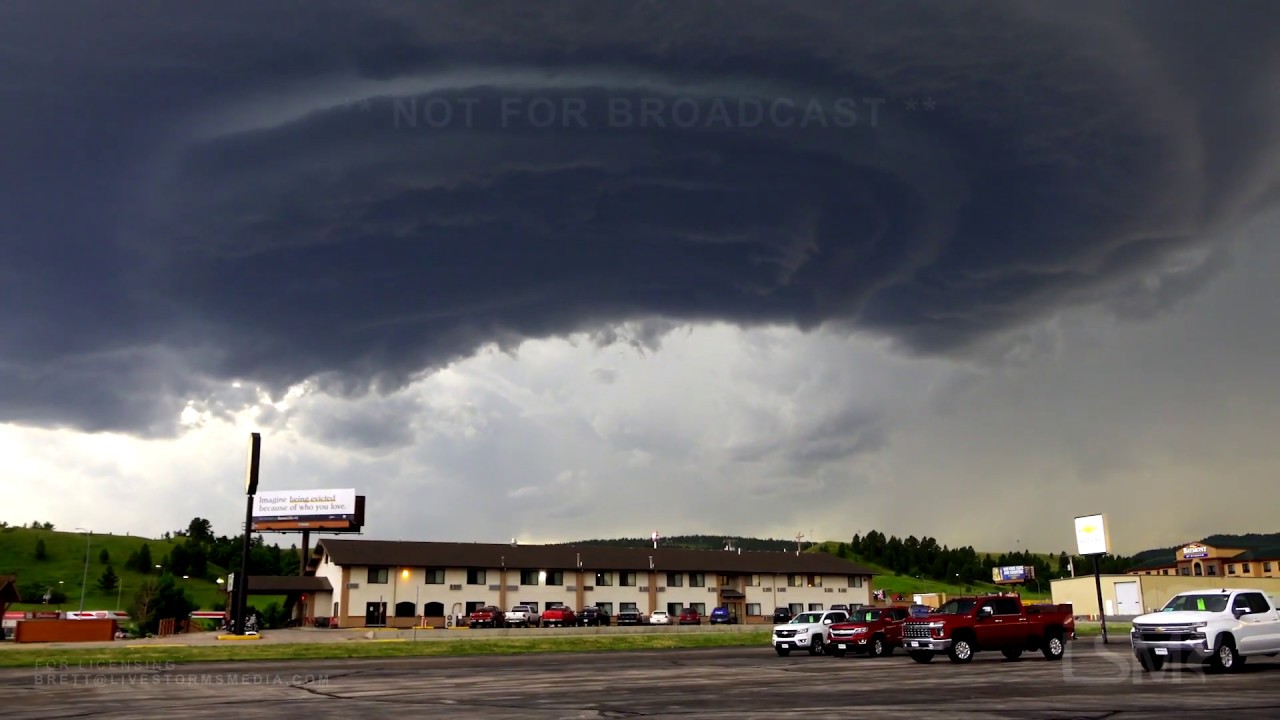 06-29-2020 Sturgis, SD - Supercell Timelapse and Slowmo Lightning