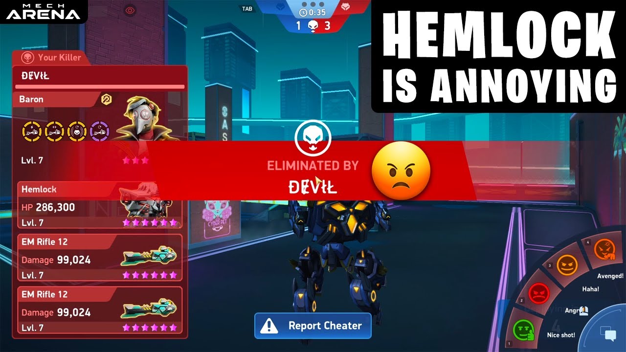 He Annoyed Me With His Hemlock | INTENSE 1v1 Customs Against IF22 DEVIL | Mech Arena