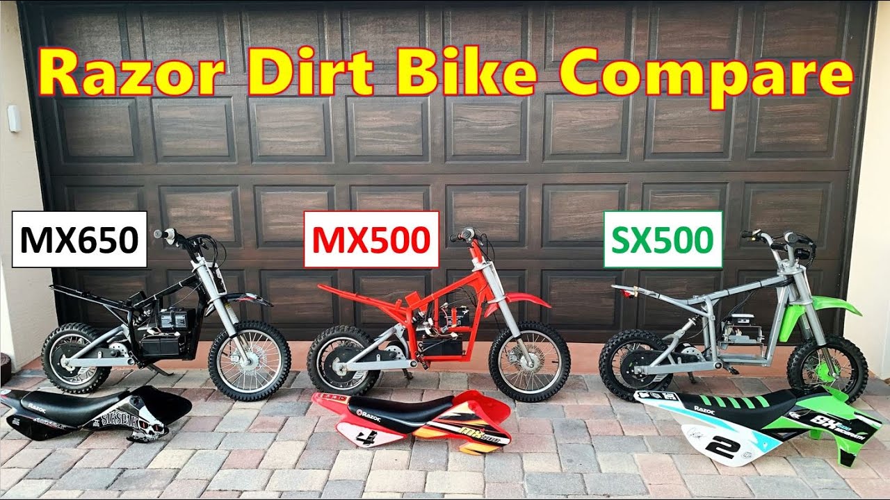 Сравните Razor MX650, MX500 и SX500 — посмотрите их все в разобранном виде