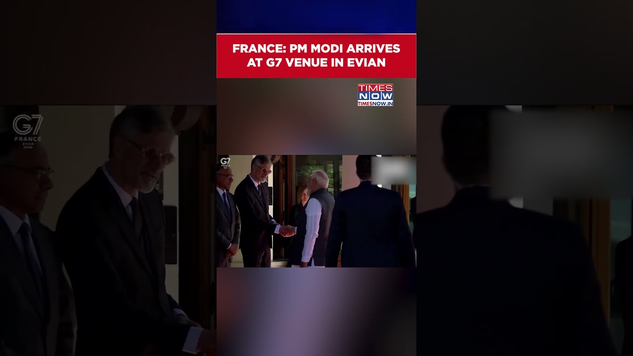 G7 Summit: Prime Minister Narendra Modi Arrives At G7 Venue In Evian | Donald Trump #shorts