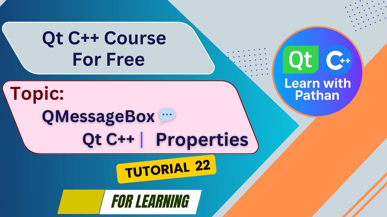 Qt QMessageBox Explained | Information, Warning & Error Box @Learnwithpathan-1987