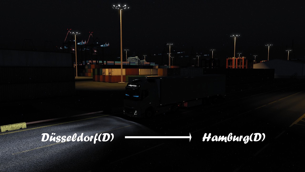 Night delivery of medical vaccines from Düsseldorf(D) to Hamburg(D)|Euro truck simulator 2