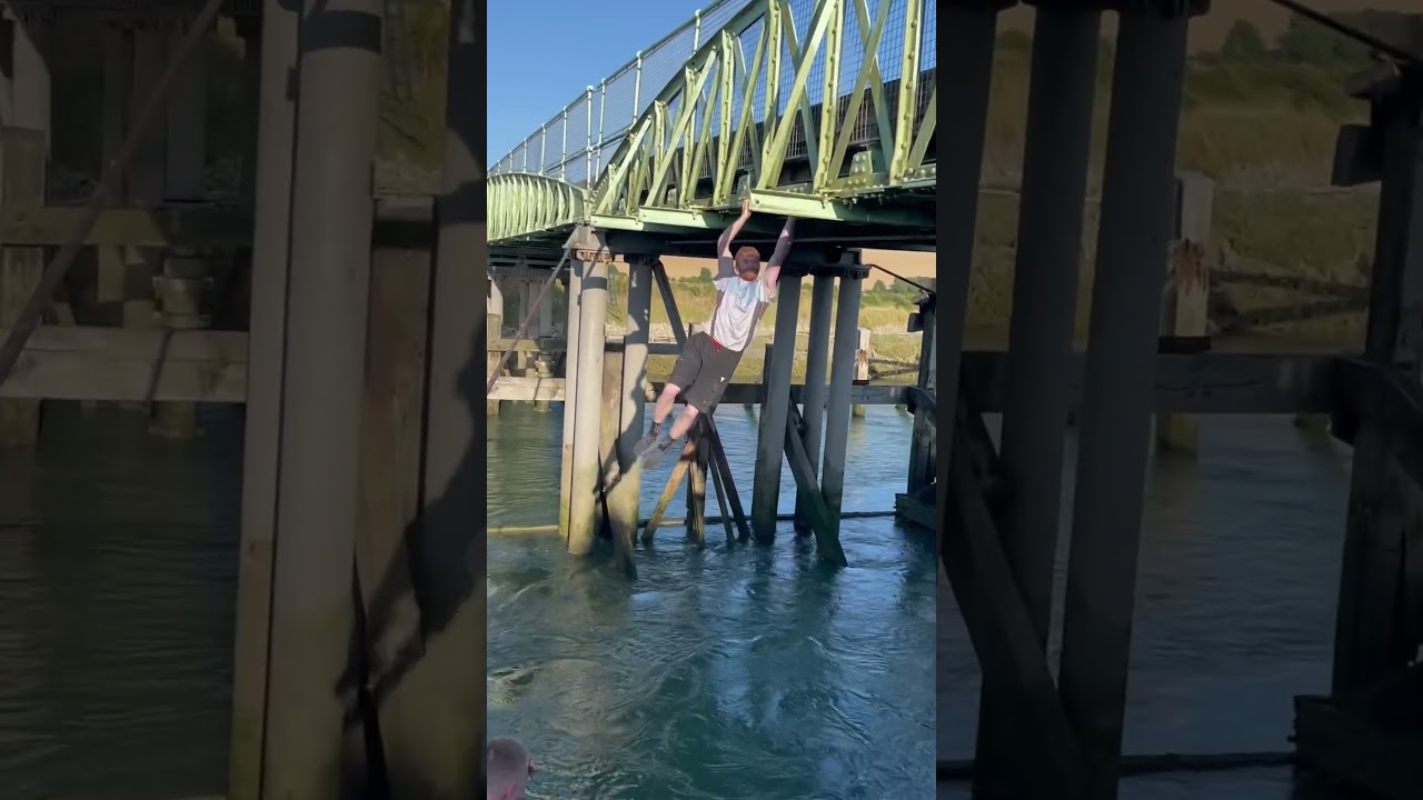 Ninja warrior challenge bridge.  Full video on our channel #parkour #storror