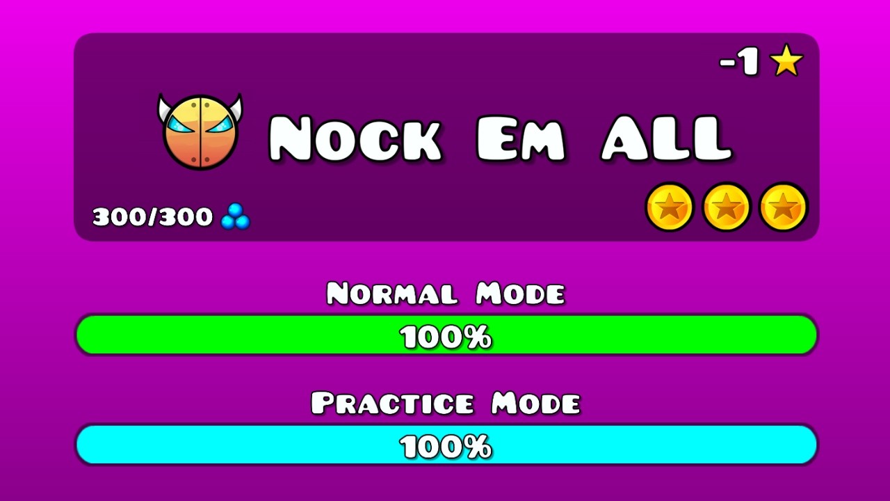 All NOCK EM Versions in 1 Video! (Geometry Dash)