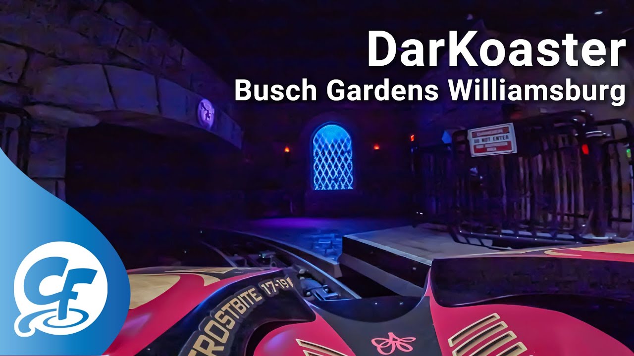 DarKoaster front seat on-ride 4k POV Busch Gardens Williamsburg