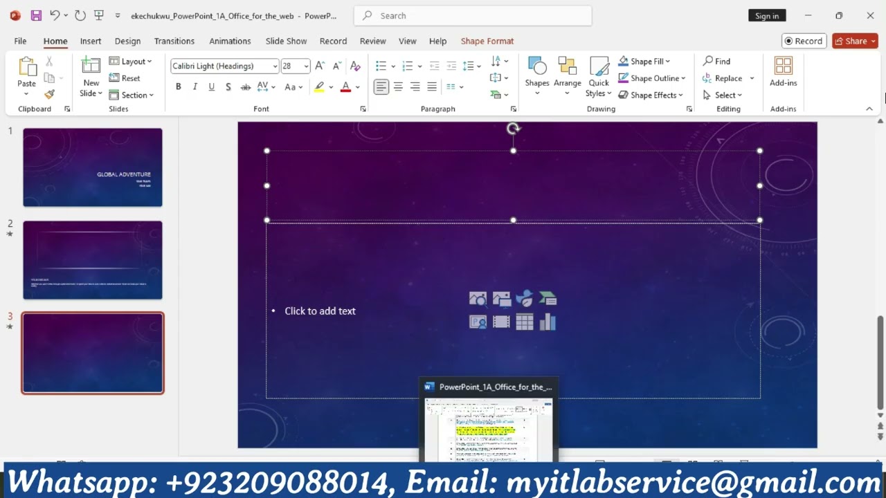PowerPoint_1A_Office_for_the_Web |PowerPoint 1A Office for the Web