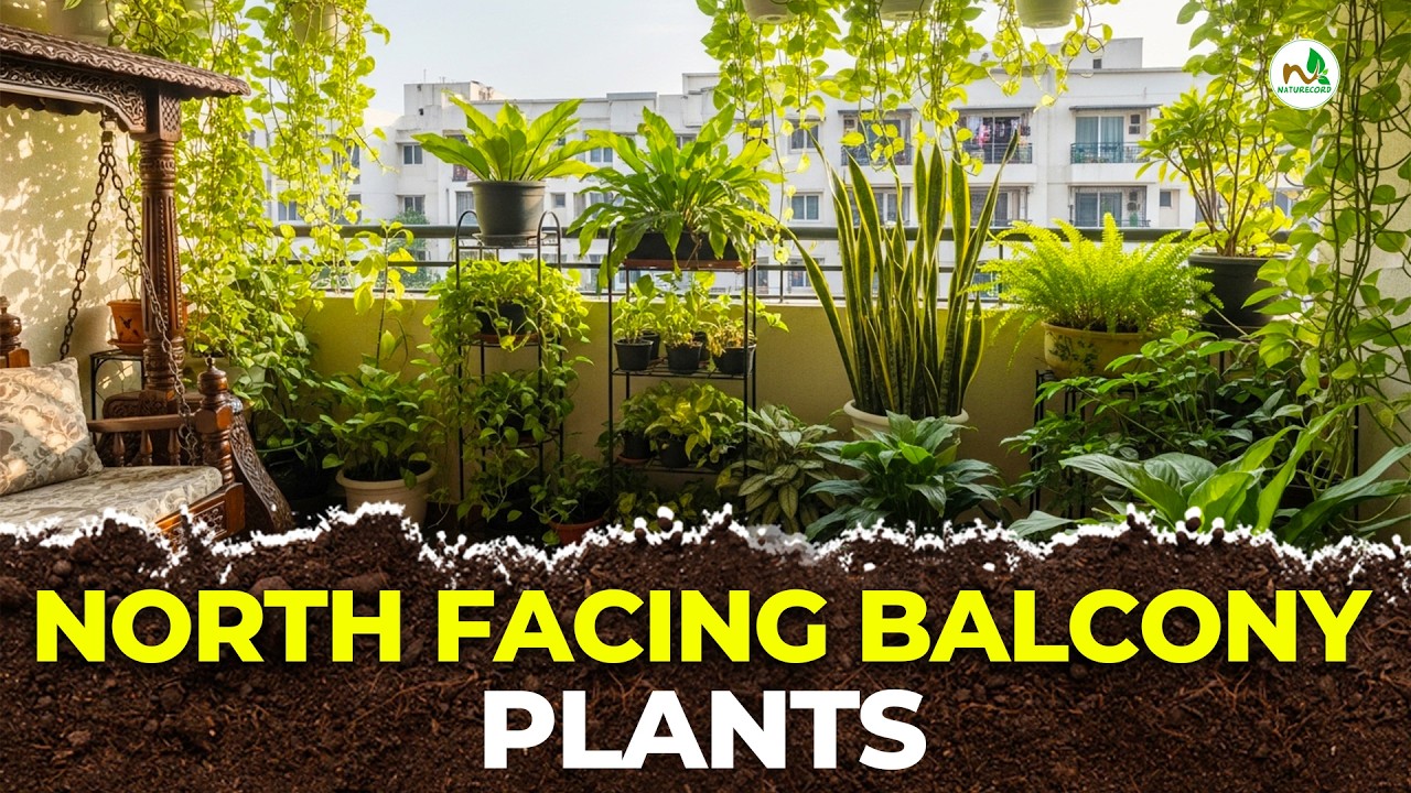🌿 Best Plants for North Facing Balcony | North Balcony Gardening Guide | Low Light Plants India