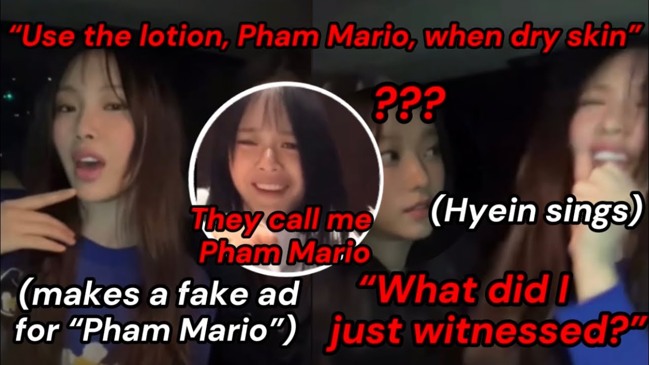 Hyein and Haerin CONTINUE to make FUN of Hanni’s made-up NICKNAME, “Pham Mario” | NewTea