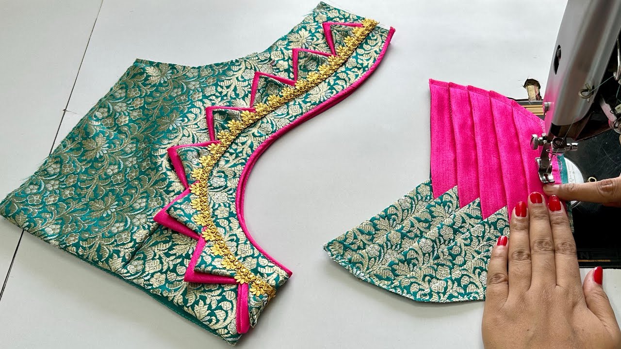 Simple And Stylish Blouse Design || Blouse Designs || Cutting And Stitching Back Neck Blouse Design