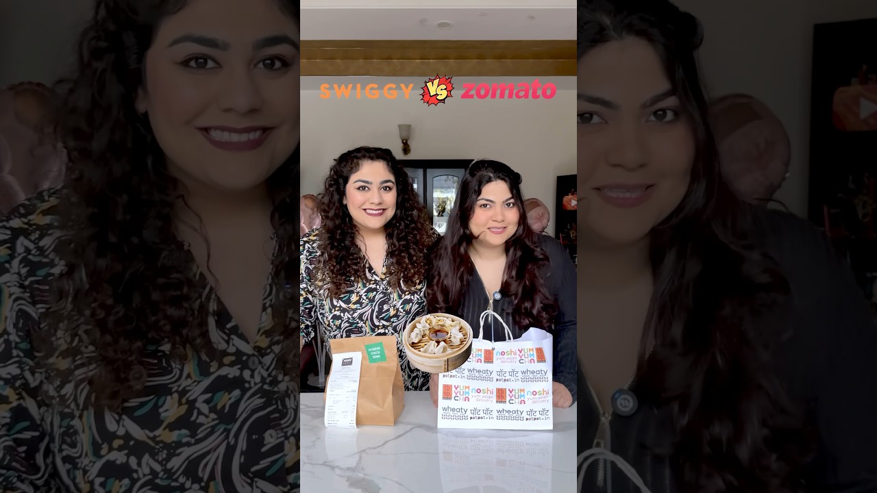 5⭐️Dimsums from Swiggy vs. Zomato! Which delivery giant will win? #dimsums #foodchallenge