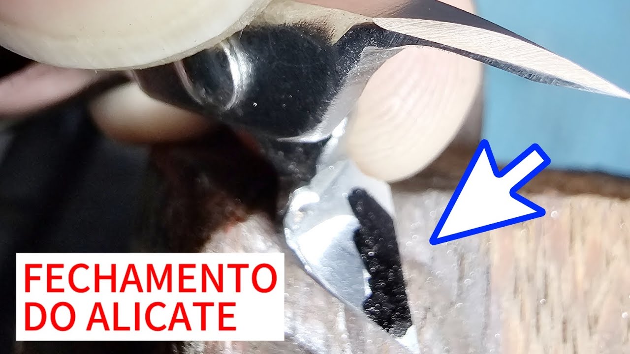 COMO FECHAR O ALICATE DA FORMA CORRETA!AFIAÇÃO DE ALICATE NA LIMA.