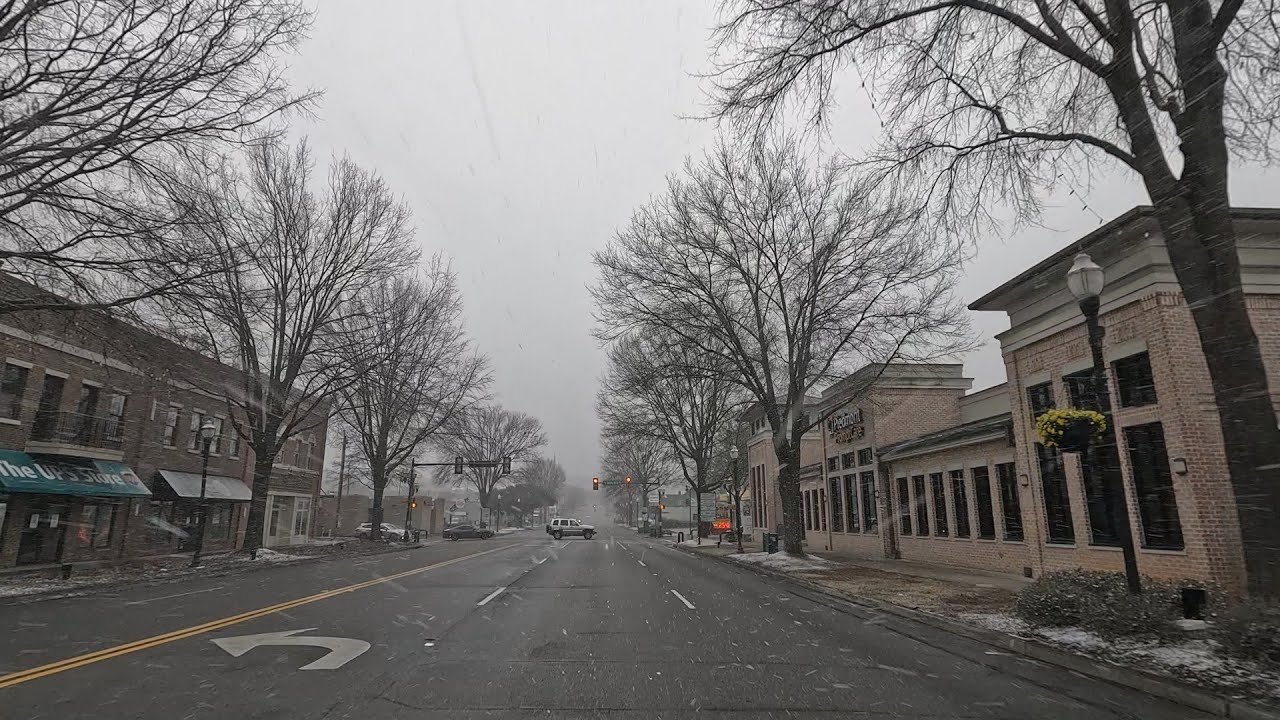 Southern Snow Day: Driving Through North Augusta and Belvedere
