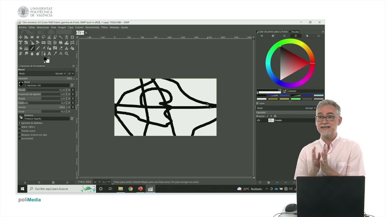 GIMP: Tamaño del lienzo | 3/32 | UPV