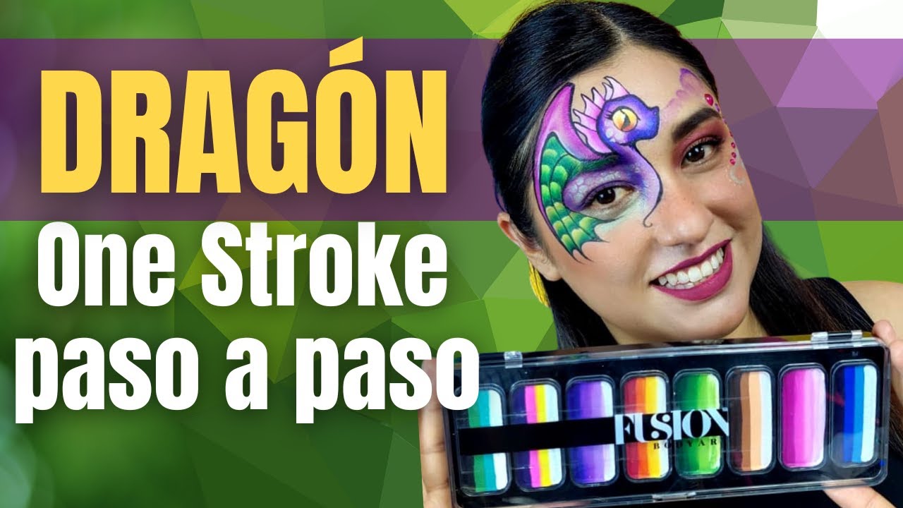 ¡Probando la Candy Palette con diseño de dragón! | Pintacaritas One Stroke
