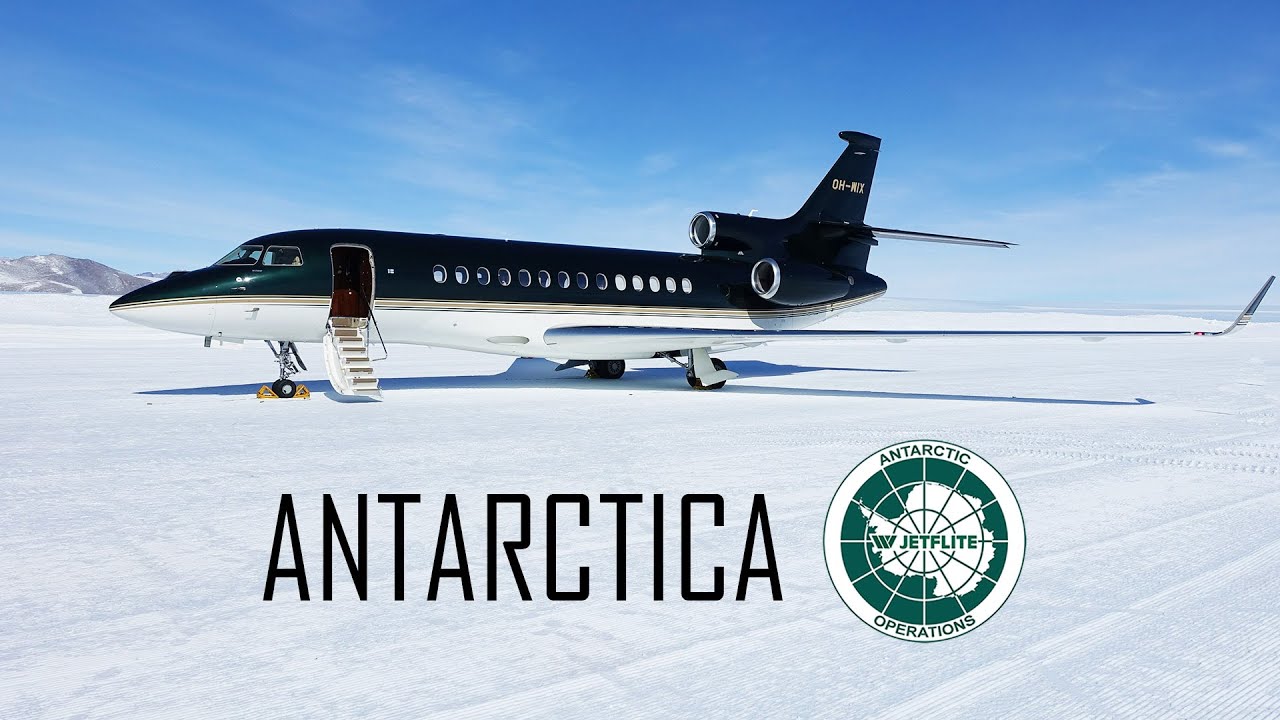 Jetflite's Falcon 7X at Antarctica