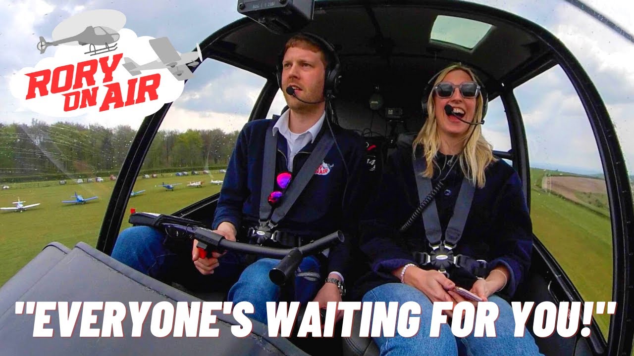 Trying to STAY CALM under pressure with multiple distractions | Compton Abbas | R44 helicopter