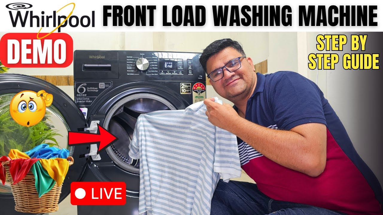 Whirlpool Front Load Washing Machine Demo ⚡ How to Use Whirlpool Front Load Washing Machine