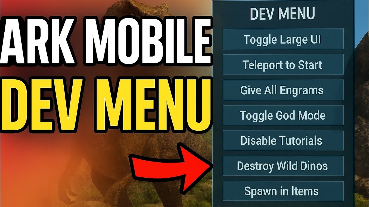 МЕНЮ РАЗРАБОТЧИКОВ ARK MOBILE 😱 | СКАЧАТЬ БЕСПЛАТНО | GG MOD #Ark #gaming #arkmobile