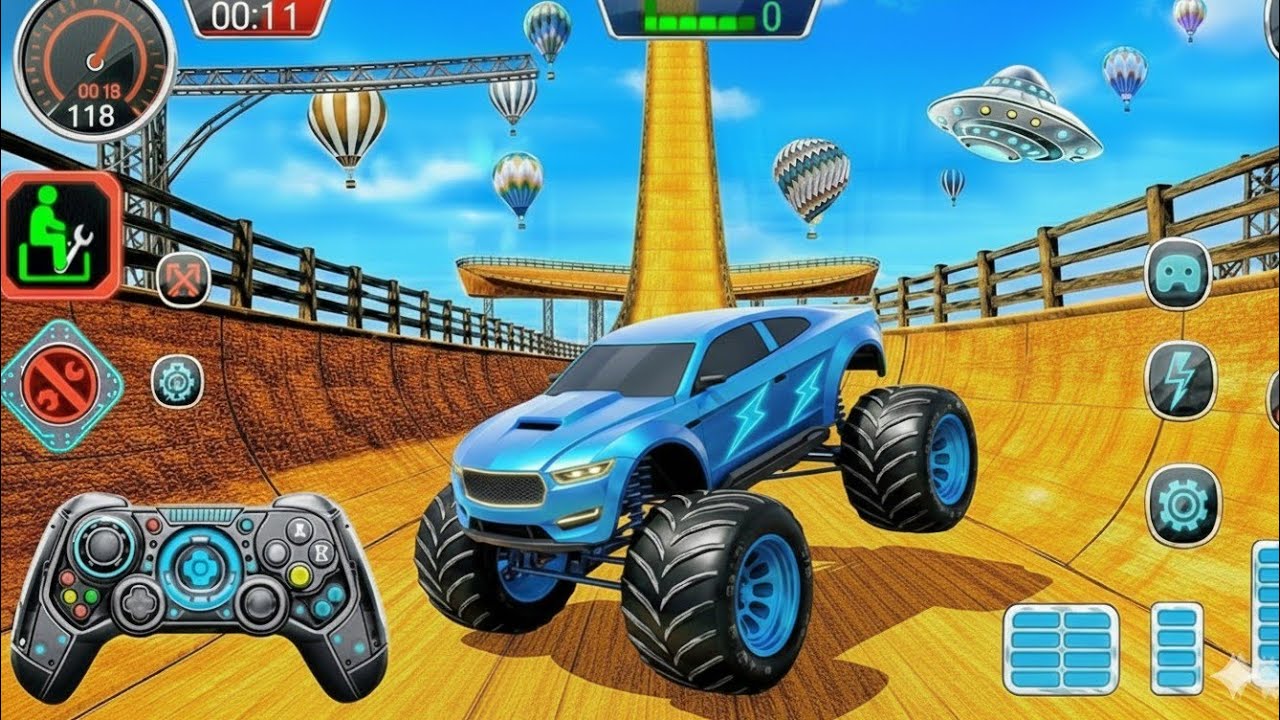 Monster Truck Mega Ramp Impossible Driver Mega Ramp Car Stunt Master Simulator - Android Gameplay#11