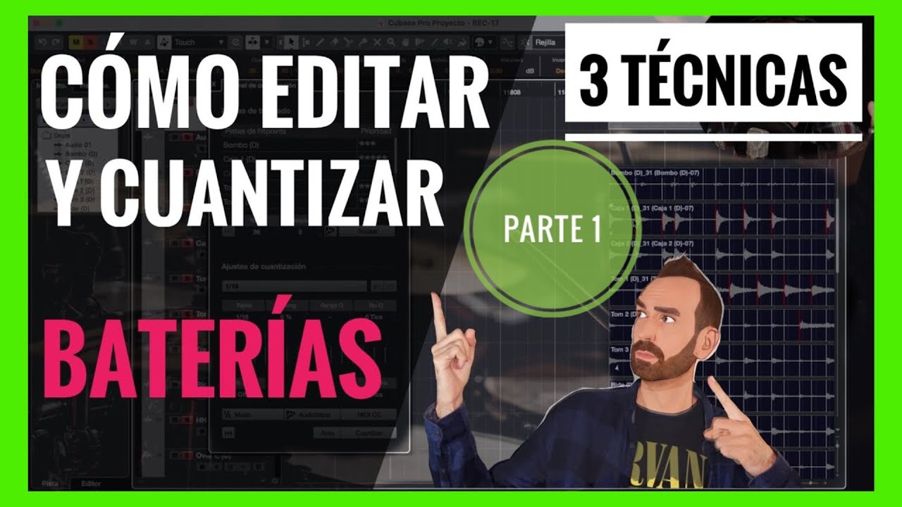 🔴 CUANTIZACIÓN de BATERIAS 3 técnicas PROFESIONALES para EDITAR y CUANTIZAR CON CUBASE (PARTE 1)