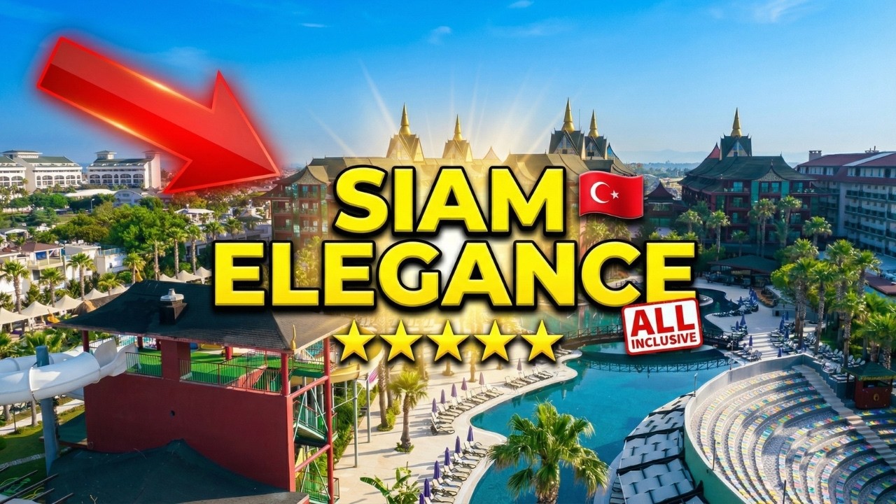 🇹🇷 Siam Elegance 5* – hotel przy plaży z aquaparkiem i animacjami – Belek, Turcja #wakacje #turcja
