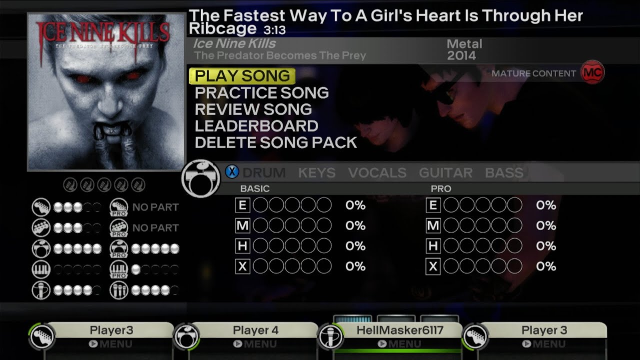 Rock Band 3 DX: Ice Nine Kills - The Fastest Way to a Girl's Heart... [[Chart Preview]]