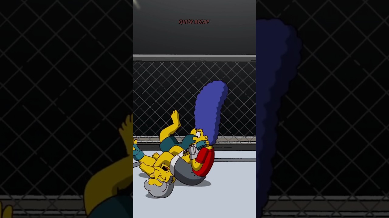 What happens when Marge becomes an MMA fighter? #trending #thesimpsons #cartoon #1080p #short