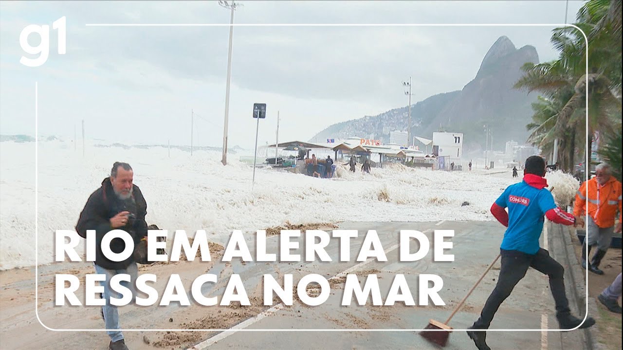 Rio de Janeiro est&aacute; em alerta de ressaca no mar #g1