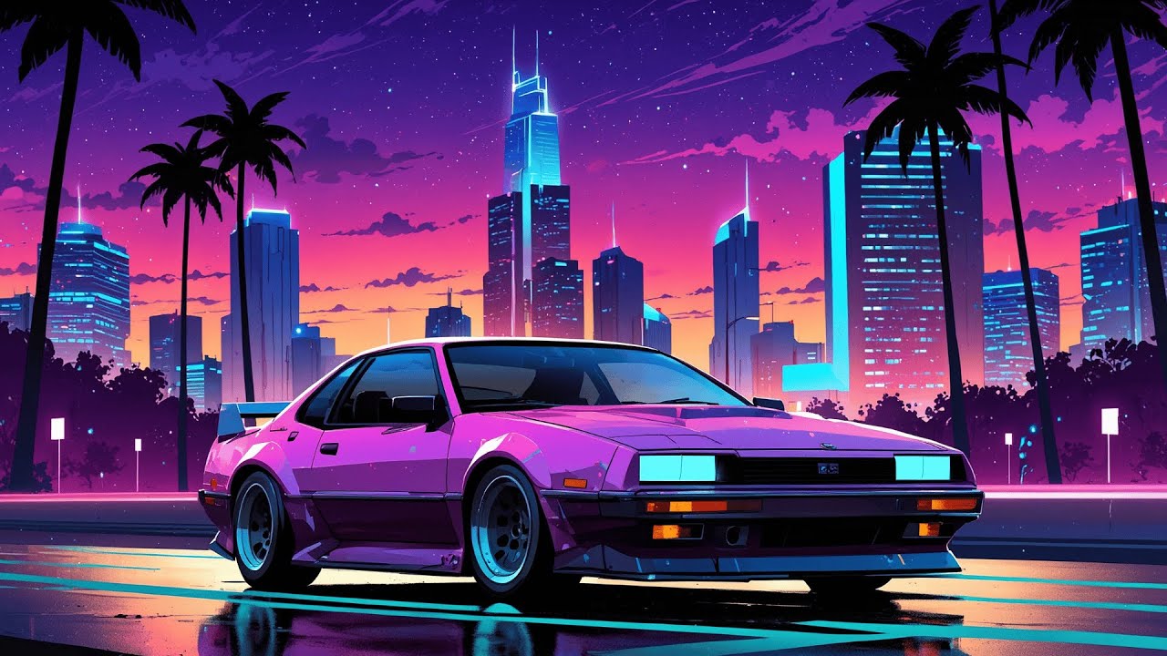 𝟏𝟗𝟖𝟔 - Lost in Lights – Vaporwave & Retrowave Night Drive with 80s Synth Dreams