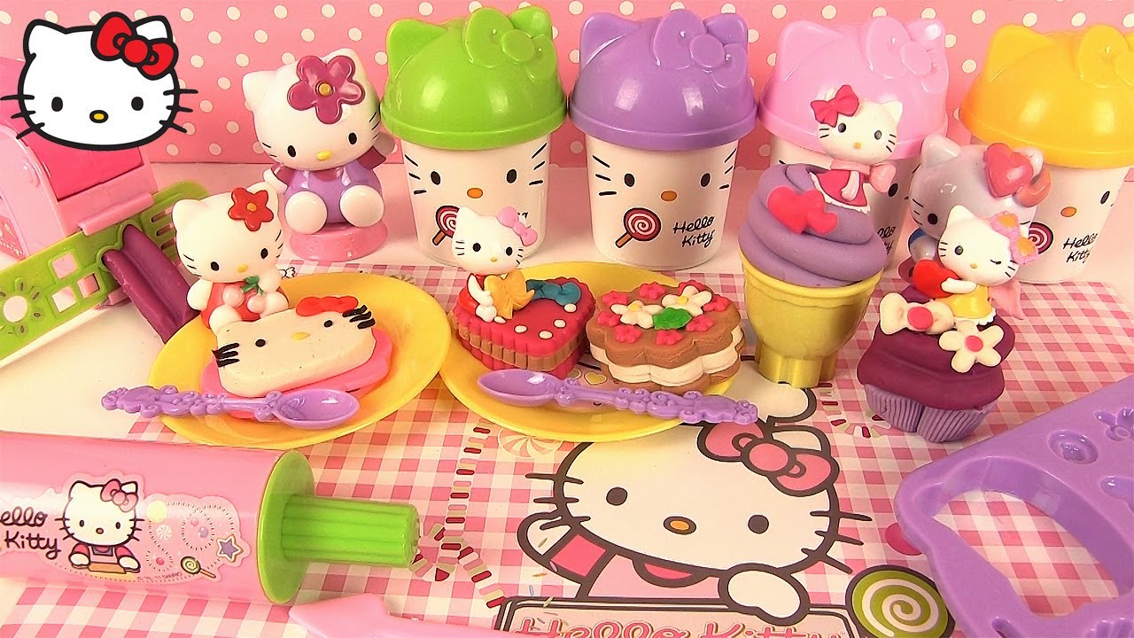 Pâte à Modeler Hello Kitty Gâteaux Glace Cupcake Maxi Coffret Gourmand ハローキティ