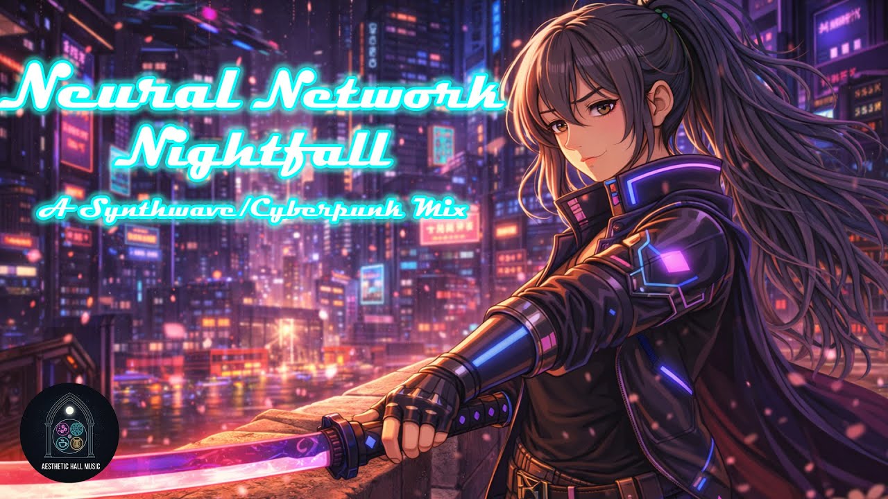 Neural Network Nightfall 🌌 Cyberpunk Synthwave / Retrowave Ambience [Study, Focus, Relax]