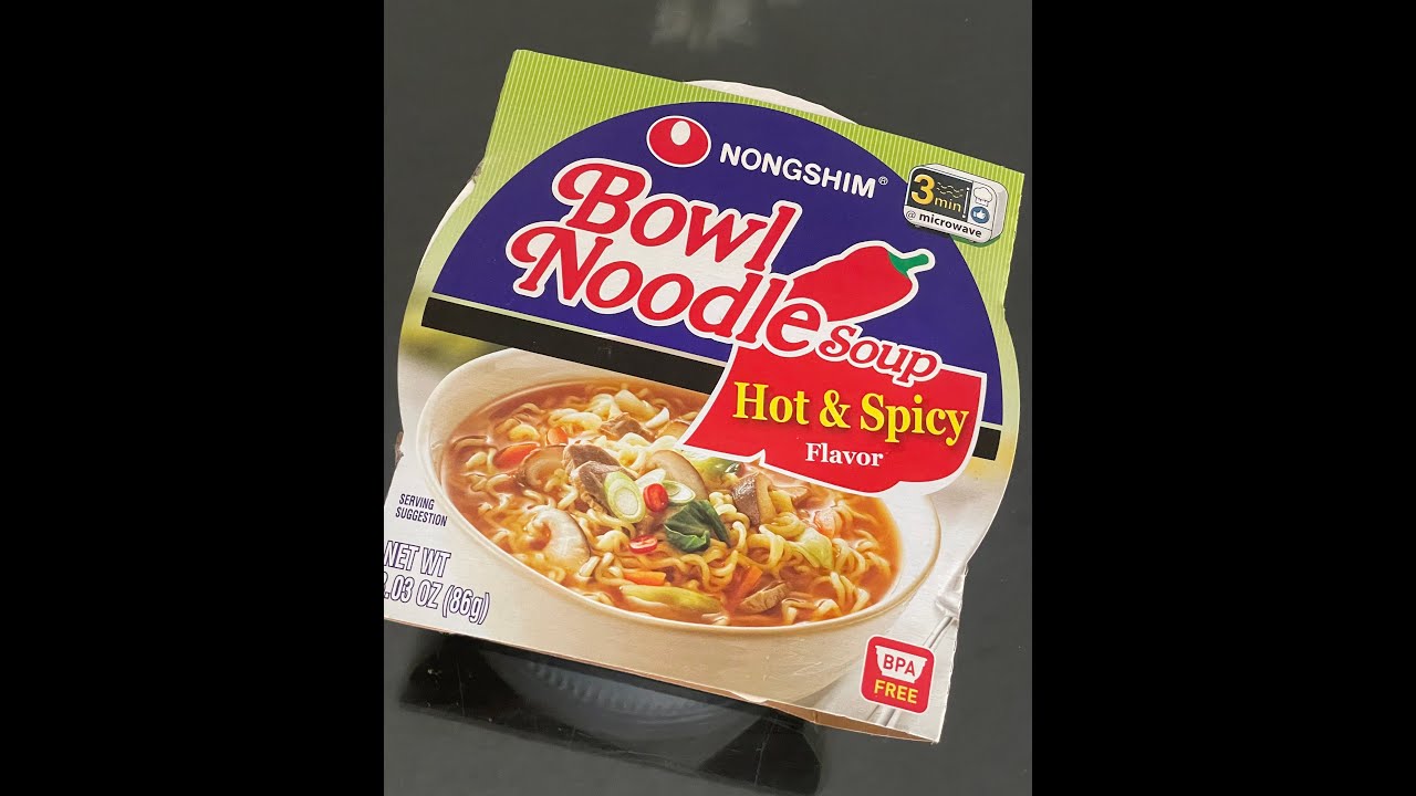 ASMR EATING SOUNDS RAMEN NONGSHIM HOT&SPICY BOWL NOODLE SOUP 🍜