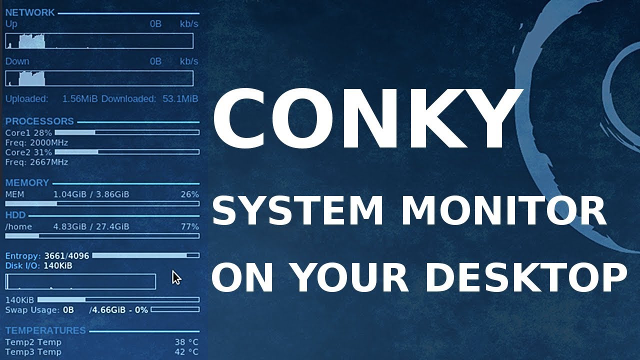 Conky System Monitor on My Desktop. How to Install and Configure It on Linux
