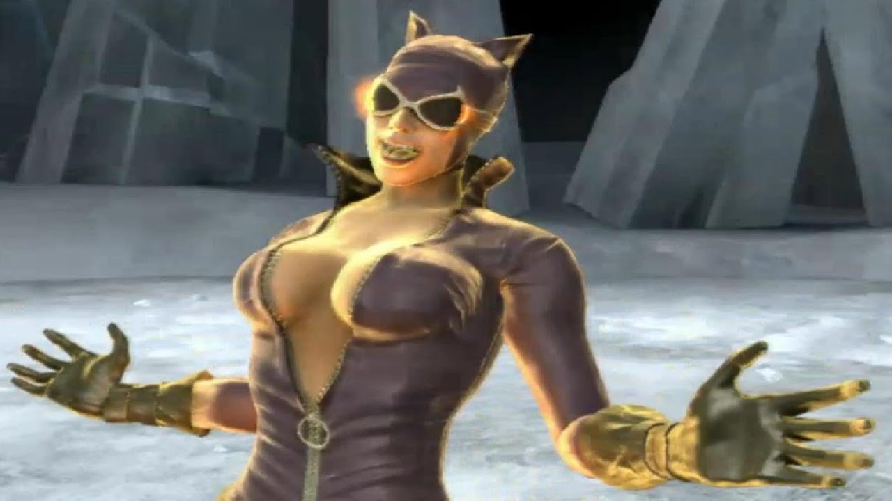 Mortal Kombat Vs DC Universe - Catwoman's Whip Crack Finisher On All Characters