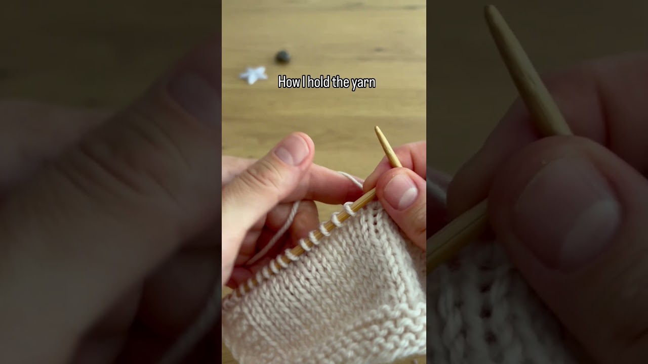 🧶 How I hold the #knitting yarn - Continental Style