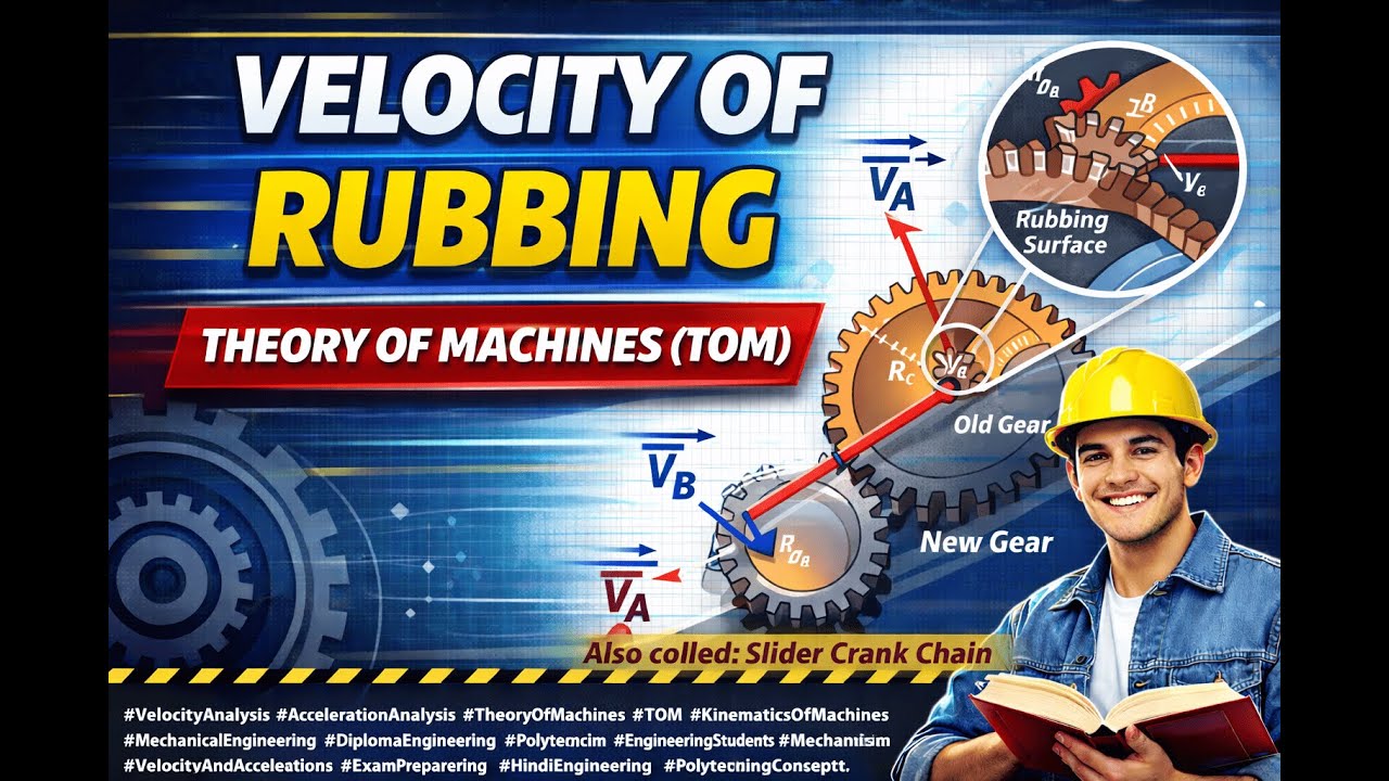 Velocity of Rubbing TOM | Formula + Derivation + Numericals Theory of Machines| Complete Explanation