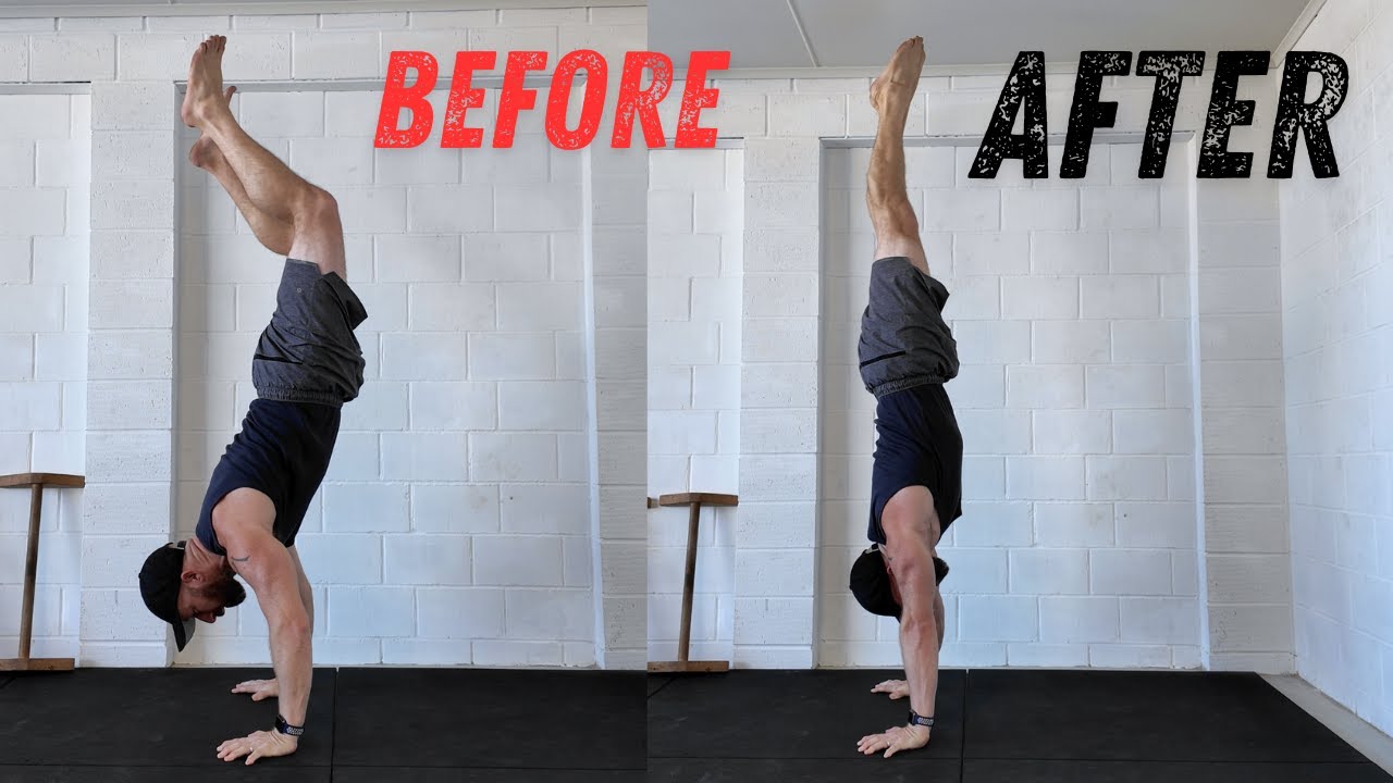 FIX YOUR HANDSTAND LINE - Banana Handstand to Straight Handstand