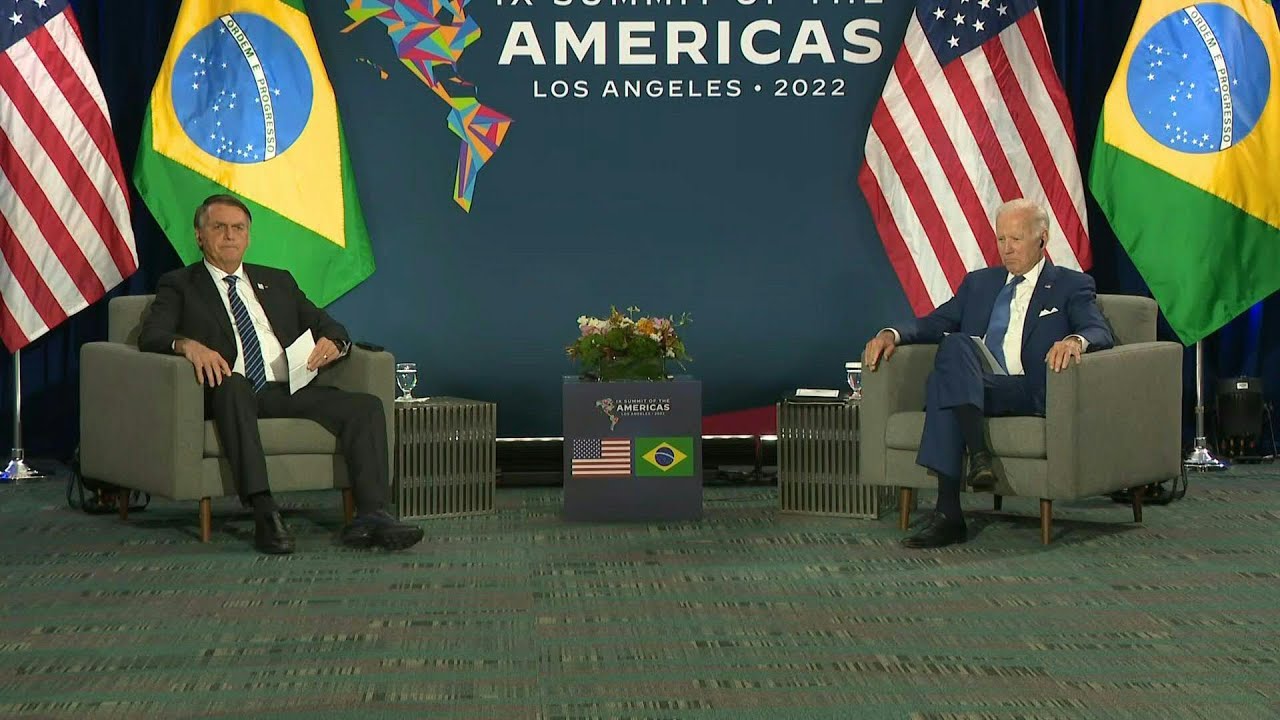 Biden e Bolsonaro se encontram | AFP