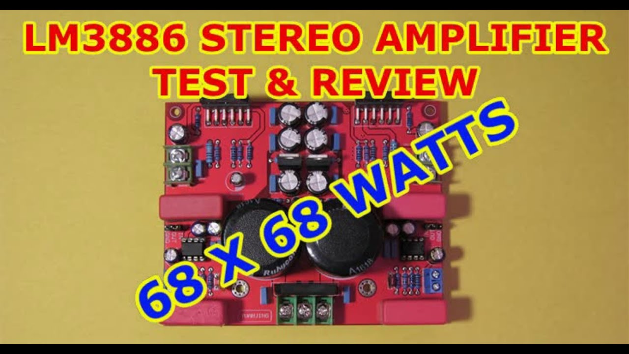 LM3886 stereo amplifier board test and review