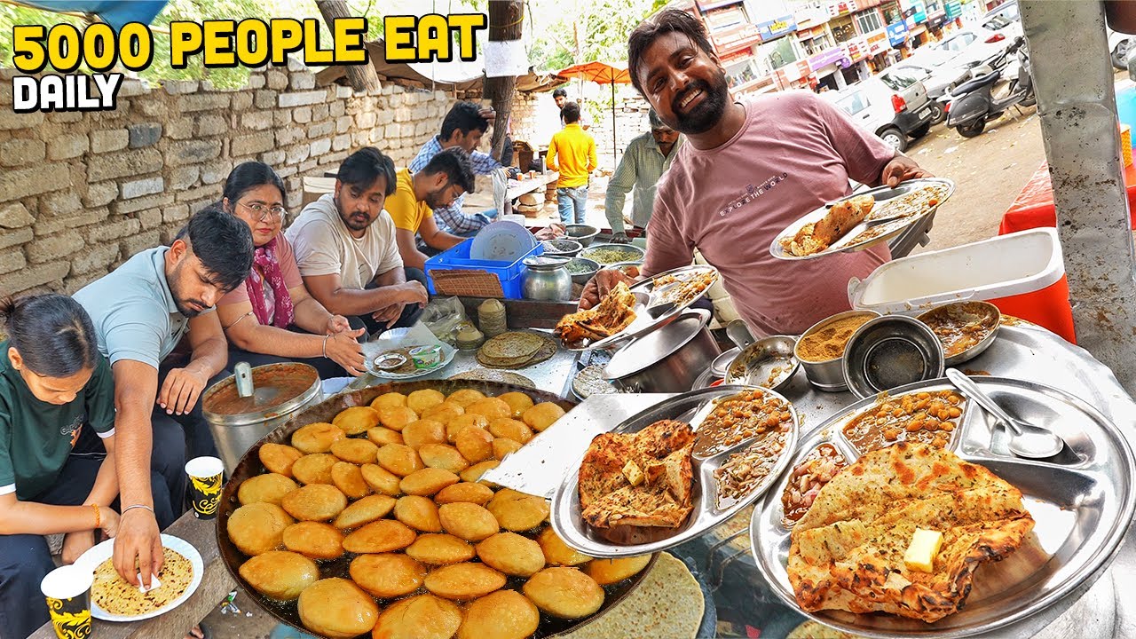 29/- Rs Amritsari Indian Street Food Nasta 😍 7 Star Ambersari Kulcha, Raj Badlu Aloo Paratha & more